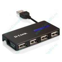 Карманный USB 2.0 концентратор D-Link DUB-104 в Новороссийске, USB хаб DLink DUB104 (Новороссийск)